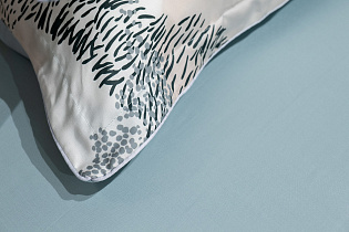 Комплект постельного белья "Нувола" бирюзовый евро с наволочками 70х70см