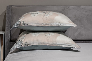 Комплект постельного белья "Нувола" бирюзовый семейный с наволочками 50х70см