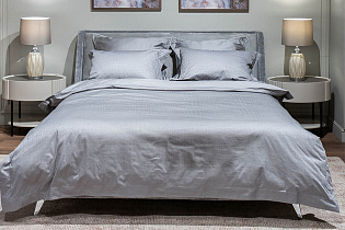 Комплект постельного белья "Серпенте" серый полуторный с наволочками 50х70см